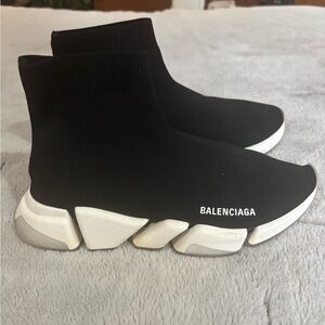 Balenciaga Black Knit Sock Sneakers